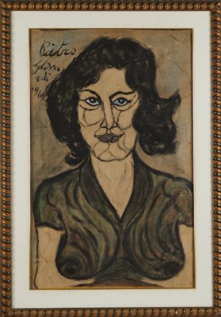 Pietro Ghizzardi (Viadana, 1906 - Boretto, 1986) 
"Figura" 1969
Tecnica mista su cartoncino Cm 76x48