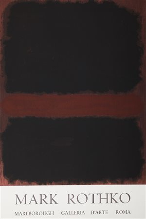 Mark Rothko (Daugavpils, 1903 - New York, 1970) 
Manifesto 
Litografia a colori su carta Cm 97,5x65