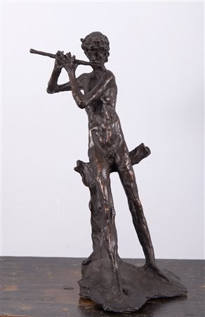 Augusto Murer (Falcade, 21/05/1922 - Padova, 11/05/1985) 
"Fauno" 
Scultura in bronzo Cm 35x22x20