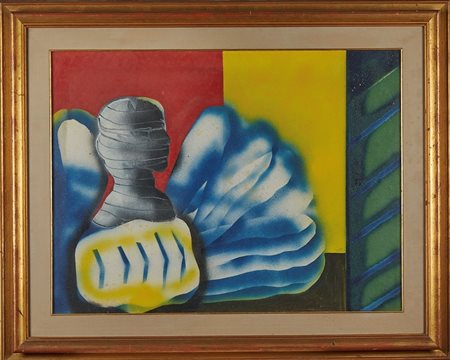 Carmelo Zotti (Trieste , 1933 - ) 
"Prova a volare" 
Olio su tela Cm 60x80.