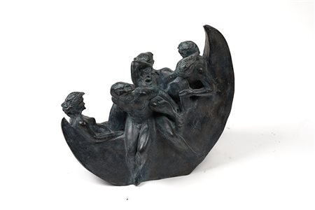 Angelo Maineri (Varese, 1962 - ) 
"Senza titolo" 
Scultura in bronzo Cm 26x30x15