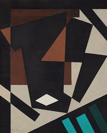 Mauro Reggiani (Nonantola, 11/08/1897 - Milano, 20/05/1980) 
"Sena titolo" 
Tempera su carta Cm 33x26,5