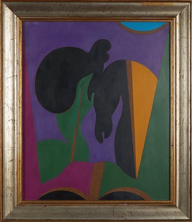 Corrado Cicognani (Bologna, 1919 - Bologna, 1992) 
"La Feria d'Avril" 
Olio e tecnica mista su faesite Cm 60x50