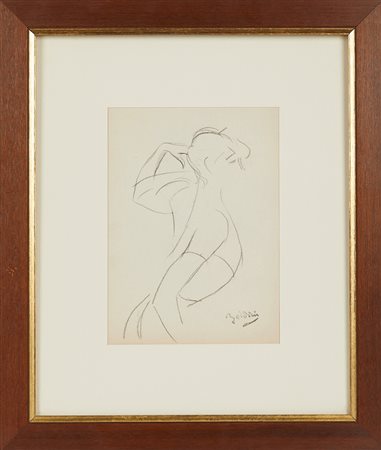 Giovanni Boldini (Ferrara, 1842 - Parigi, 1931) 
"Figura" 
Disegno su carta Cm 19,1x14,5