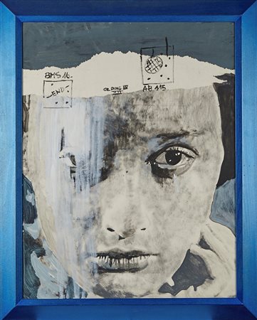 Andrea Saltini (Carpi, 04/05/1974 - ) "Volto" Inchiostri e acrilici su legno Cm 88x67,5