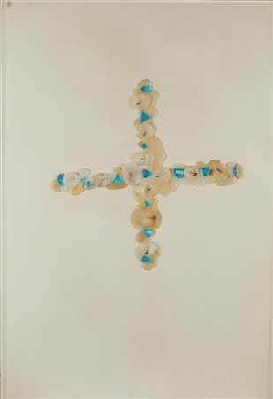 Giovanni D'Agostino (Catania, 1932 - Bologna, 2000) 
"Senza titolo" 
Tecnica mista Cm 100x70