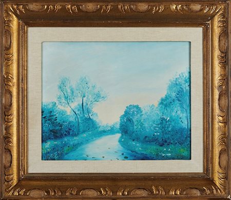 Umberto Lilloni (Milano, 01/03/1898 - Milano, 15/06/1980) 
"Paesaggio" 1969
Olio su tela Cm 40x50