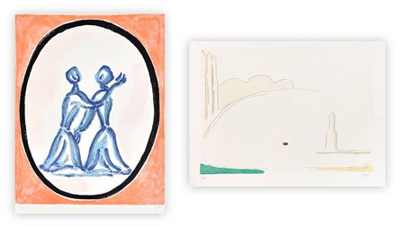 VIRGILIO GUIDI (1891-1984) - Lotto unico di 2 litografie