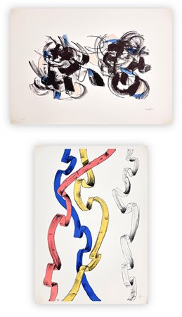 AUTORI VARI (ALBINO GALVANO E FILIPPO SCROPPO) - Lotto unico di 2 litografie