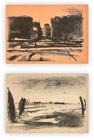 PIETRO ANNIGONI (1910-1988) - Lotto unico di 2 litografie