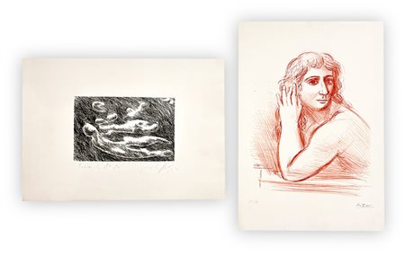 AUTORI VARI (ACHILLE FUNI E PERICLE FAZZINI) - Lotto unico di 2 opere