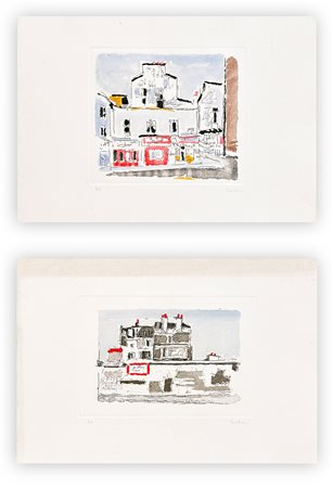 ORFEO TAMBURI (1910-1994) - Lotto unico di 2 acqueforti