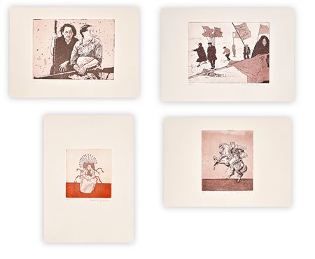 GIUSEPPE (BEPPE) MADAUDO (1950) - Lotto unico composto da 4 acqueforti