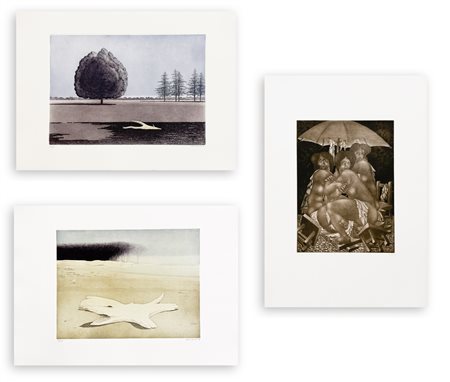 AUTORI VARI (GINO GUIDA E AMERIGO TOT) - Lotto unico composto da 3 acqueforti