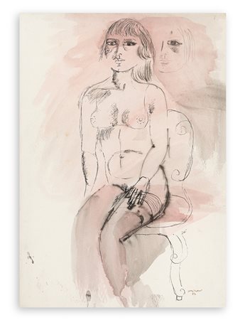 BRUNO CASSINARI (1912-1992) - Senza Titolo (Figura femminile), 1972