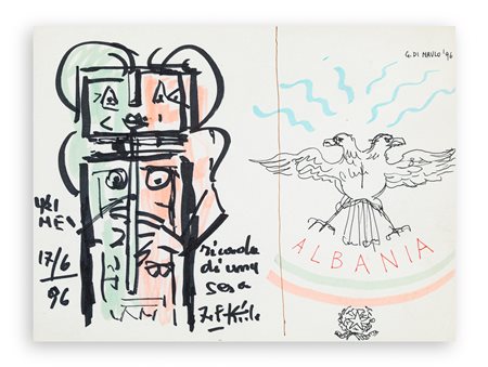 IBRAHIM KODRA (1918-2006) & GABRIELE DI MAULO (1968) - Ricordo di una sera, 1996