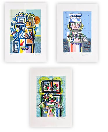 IBRAHIM KODRA (1918-2006) - Lotto unico composta da 3 opere: 