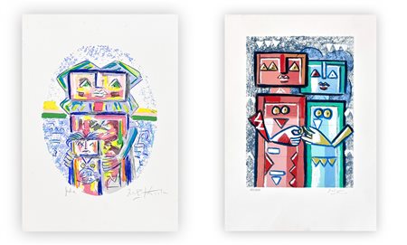 IBRAHIM KODRA (1918-2006) - Lotto unico composto da 2 opere :