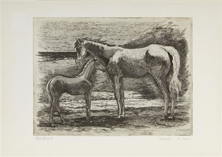 CARRA' CARLO (1881 - 1966) - CAVALLI.