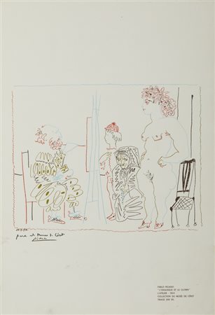 PICASSO PABLO (1881 - 1973) - L'ODALIQUE ET LE CLOWN.