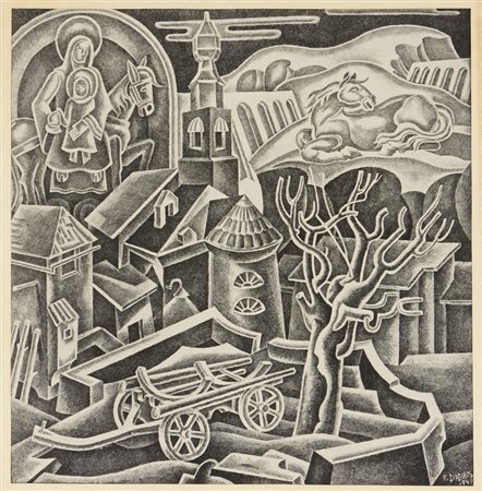 DEPERO FORTUNATO (1892 - 1960) - SENZA TITOLO.