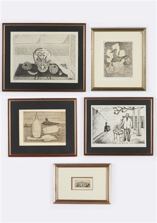 VIVIANI GIUSEPPE (1898 - 1965) - LOTTO COMPOSTO DA 5 FOGLI.