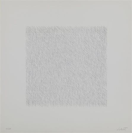 LEWITT SOL (1928 - 2007) - LINES OF ONE INCH IN FOUR DIRECTIONS AND ALL COMBINATIONS, PLATE #07.