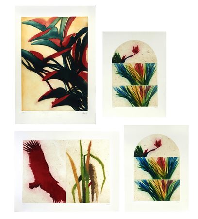 BENATI DAVIDE (n. 1949) - LOTTO COMPOSTO DA N.4 FOGLI.