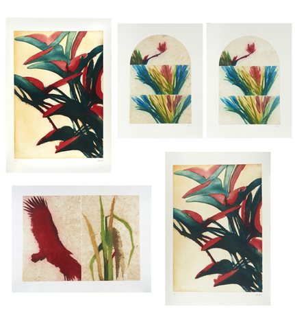 BENATI DAVIDE (n. 1949) - LOTTO COMPOSTO DA N.5 FOGLI.