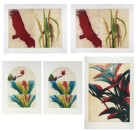 BENATI DAVIDE (n. 1949) - LOTTO COMPOSTO DA N.5 FOGLI.