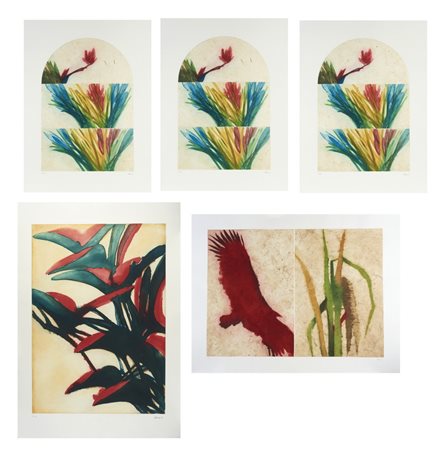 BENATI DAVIDE (n. 1949) - LOTTO COMPOSTO DA N.5 FOGLI.