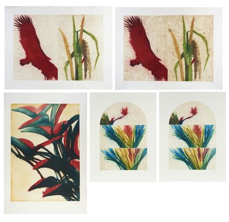 BENATI DAVIDE (n. 1949) - LOTTO COMPOSTO DA N.5 FOGLI.