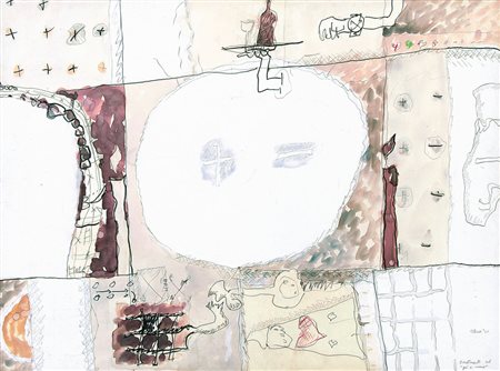 RACITI MARIO Milano 19/04/1934Divertimento sul più e meno, 1965tecnica mista...