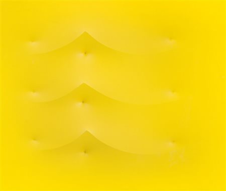 AMADIO GIUSEPPE Todi 19/05/1944Baltetela estroflessa gialla cm.62x73x5, firma...