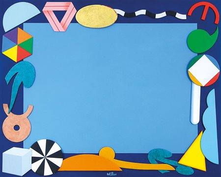 DEL PEZZO LUCIO Napoli 1933Al marginecollage, colore acrilico, pigmento...