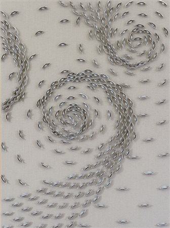 GUSMAROLI RICCARDO Milano 1963Vortice cotone, 2012barche di carta su tela di...
