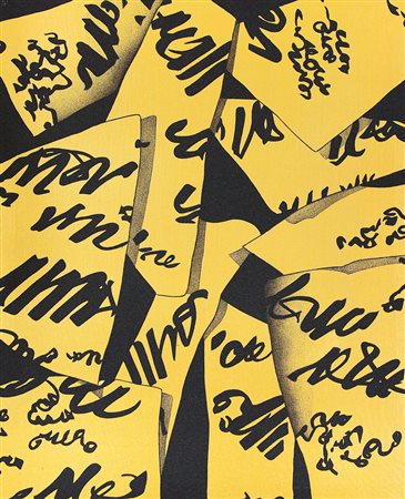 FERRARI AGOSTINO Milano 09/11/1938Frammenti, 1997acrilico-oro + sabbia su...