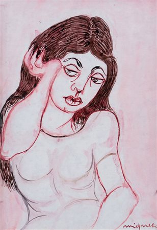 MIGNECO GIUSEPPE Messina 09/02/1908 - Milano 28/02/1997Figura di donnachina e...