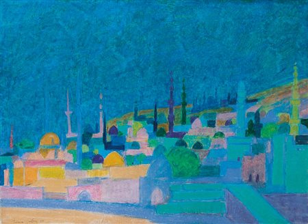 GALLI FEDERICA Soresina 1932 - Milano 2009Minareto, 1967pastelli su carta...