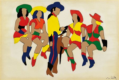 LODOLA MARCO Dorno (Pv) 04/04/1955Rodeo, 2002smalti, tecnica mista e collage...