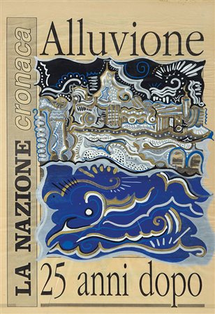 GUSMAROLI RICCARDO Milano 1963Alluvione 25 anni dopo, 1991tempera e tecnica...