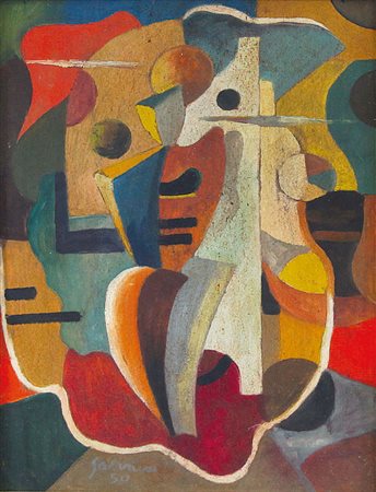 GALVANO ALBINO Torino 16/12/1907 - Torino 1991Composizione, 1950olio su...