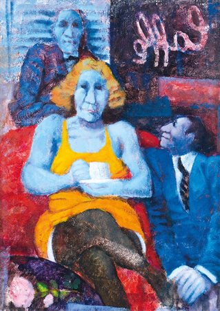 SQUILLANTINI REMO Stia (Ar) 1920 - Firenze 06/08/1996Al bar, 1988olio su...