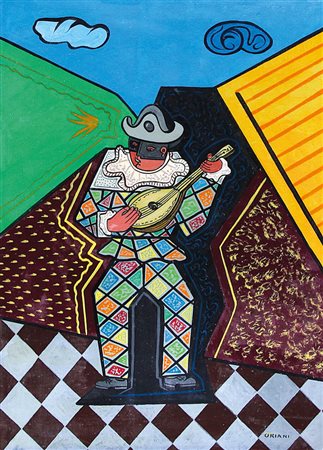 ORIANI PIPPO Torino 25/06/1909 - Roma 01/12/1972Arlecchino suonatore,...