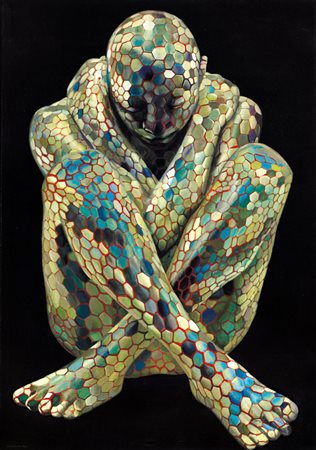 RABARAMA Roma 1969In-Croci, 2004olio su tela cm. 130x90, firma e anno in...