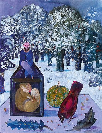 POSSENTI ANTONIO Lucca 11/01/1933Invernoolio su cartone telato cm. 40x30,...