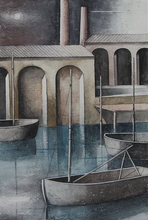 SCUFFI MARCELLO Tizzana (Pt) 1948Piazza d'acqua, 2007acquerello su carta cm....