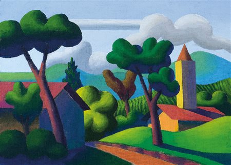 SALVO Leonforte (En) 22/05/1947Giugnoolio su tela cm. 50x70, firma e titolo...