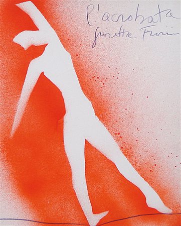 FIORONI GIOSETTA Roma 24/12/1932L'acrobatatecnica mista su cartone cm....