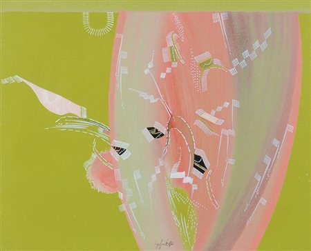 DANGELO SERGIO Milano 1932Senza titoloolio su tela cm. 40x50, firma in basso...